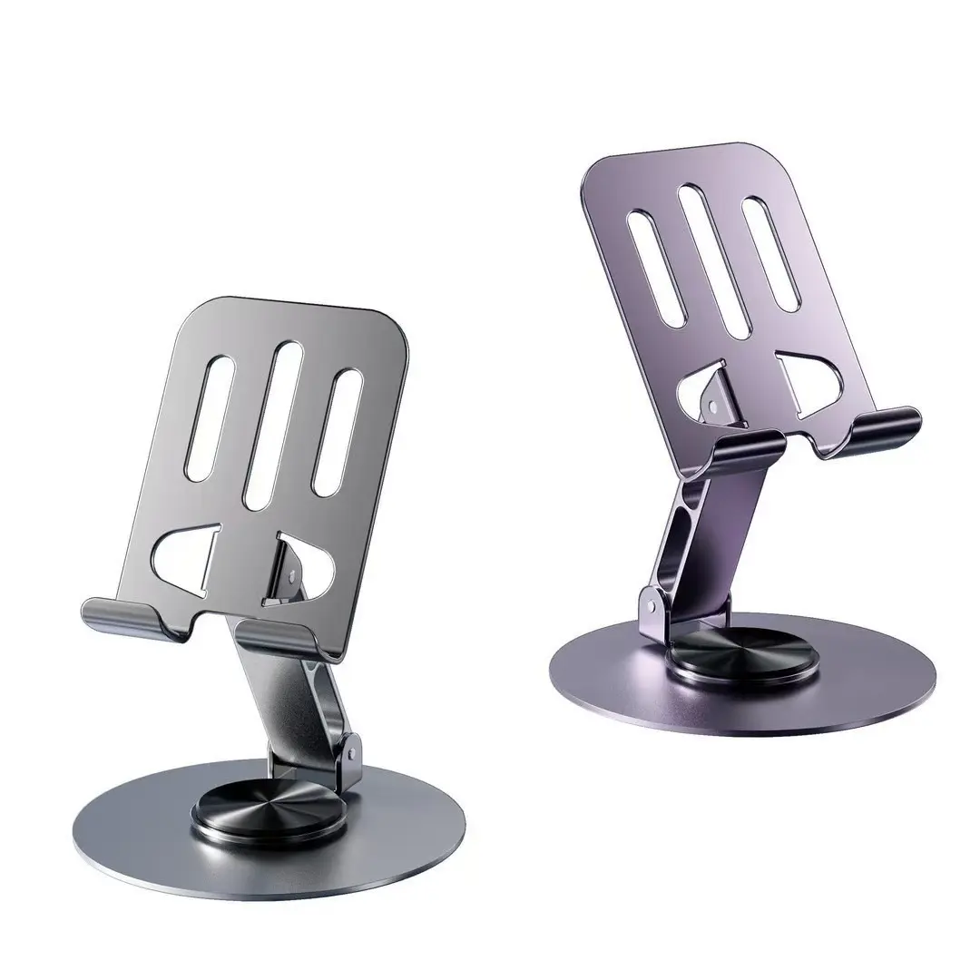 All-Metal Mobile Phone Tablet Computer Stand Spinning Lift Tablet Folding Bracket Live Broadcast Mobile Phone Supporter