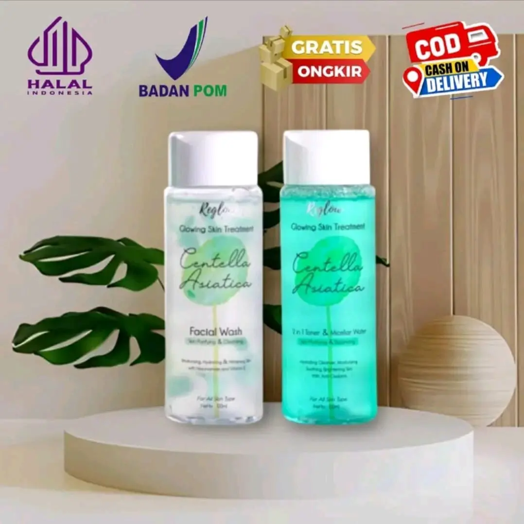 [BS COD,Free GIFT] Paket FREE ONGKIR Facial Wash + Toner Reglow Skin Glasskin by Dr Shindy Putri