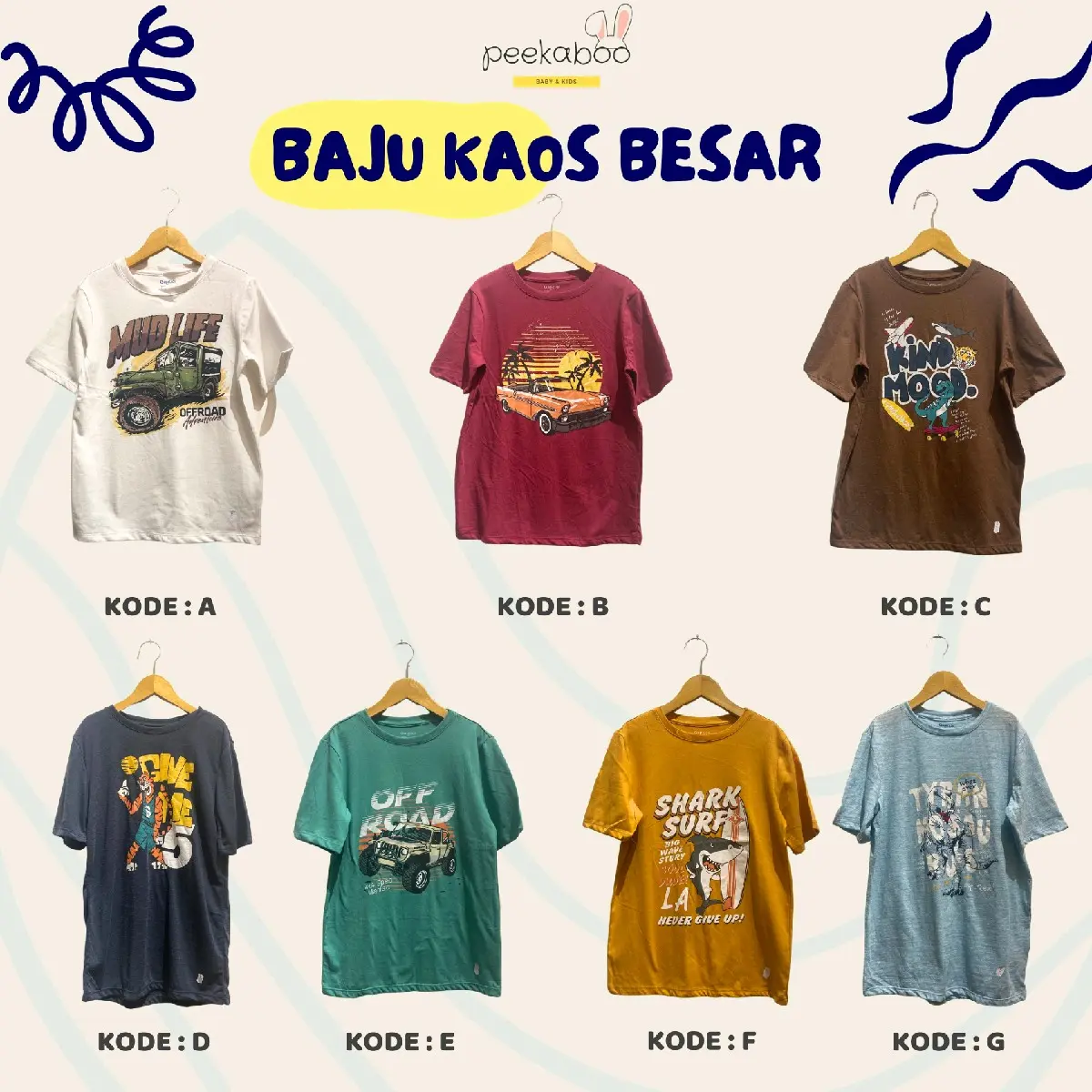 kaos anak ukuran besar 5 - 12 tahun Fashion