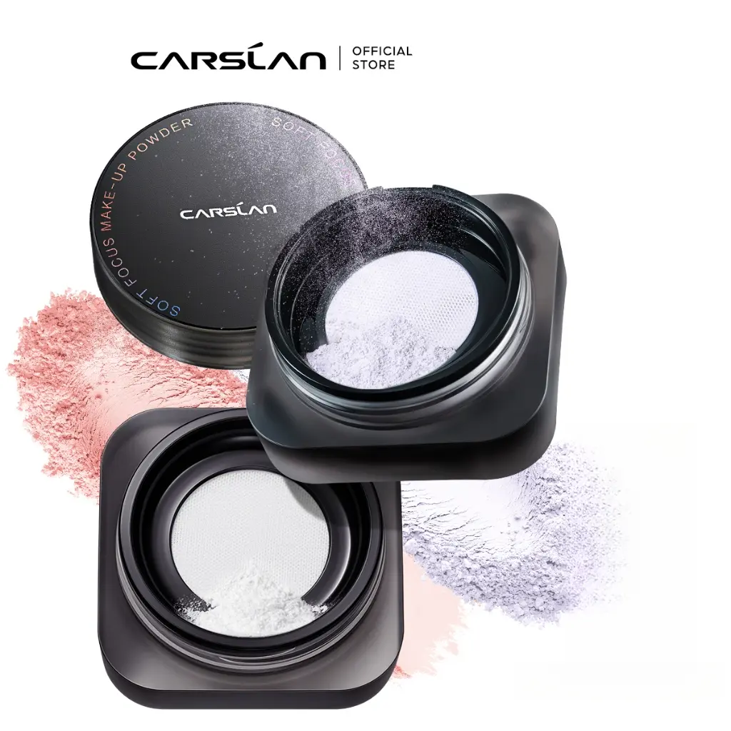 Carslan Black Magnetic Powder Soft Focus Makeup Loose Setting Powder Oil Control Hold Makeup Matte8g