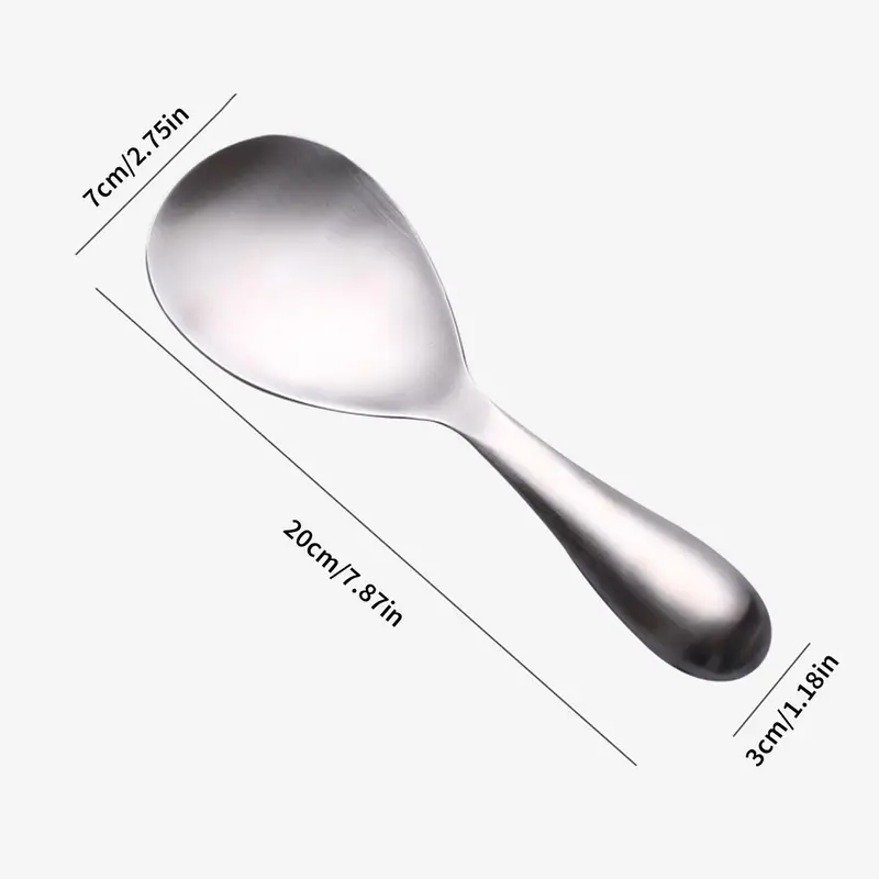 Muỗng Xới Cơm, Chất Liệu Thép Không Gỉ, Kích Thước Lớn, Thích Hợp Cho Súp Và Cơm, Muỗng Phục Vụ, Có Bộ Lọc PP, Đa Chức Năng, Muỗng Tách Cơm Chống Dính, Cho Nhà Bếp Và Gia Đình 7