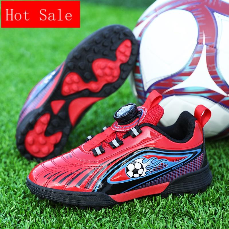 New Rotating Button Football Shoes for Children's Campus Students Artificial Grass Professional Training Sports Shoes 2