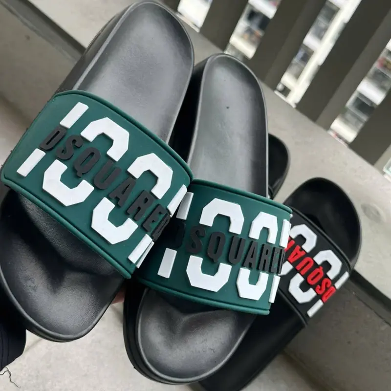 Dép Nam Nữ Quai ngang DSQ I.con 2 Màu Hàng Hot Dép Lê Slipper Cao Su Đế Bằng Nhung DéP dép  icon  đế  cứng 6