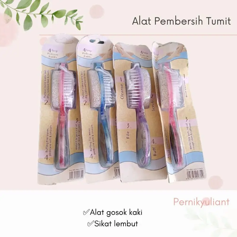 ALAT PEMBERSIH TUMIT / ALAT GOSOK KAKI 4IN1 DENGAN SIKAT YANG LEMBUT KD267 4