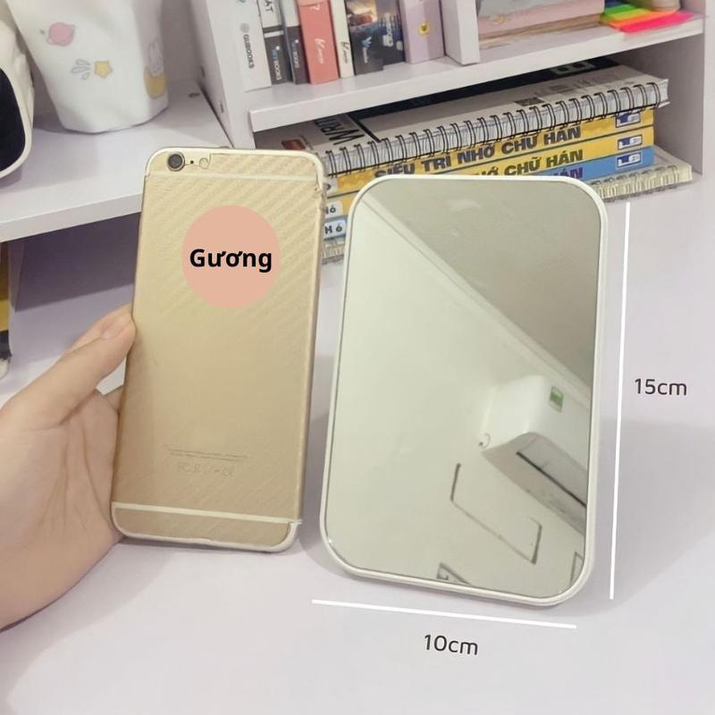 Gương để bàn tiện dụng gấp gọn mini gương trang điểm cầm tay đứng gương ILY 0