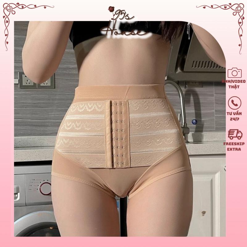Quần Gen Bụng Dưới Quần Lót Nịt Bụng Che Mỡ Đai 8 Nấc Cài Chống Cuộn QG14