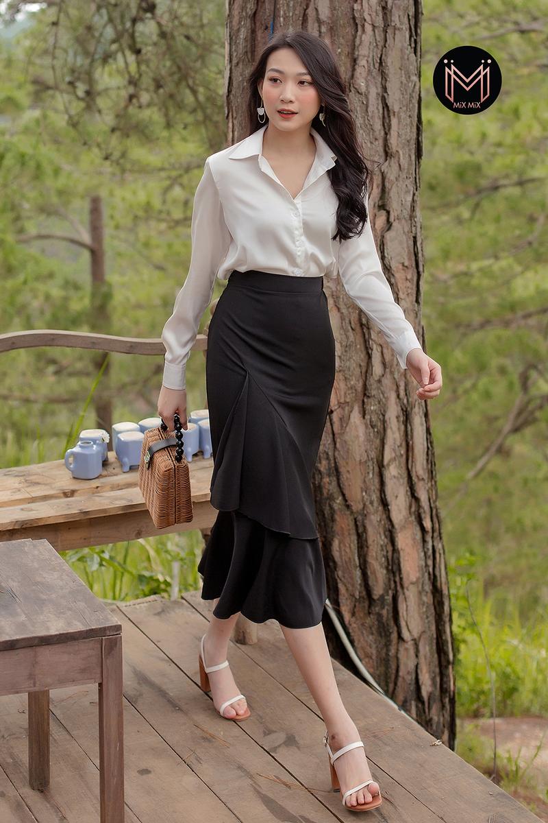 Product Introduction of Chân váy đuôi cá công sở Ariel - MIXMIX - Hàng thiết kế - hình thật shop chụp 1