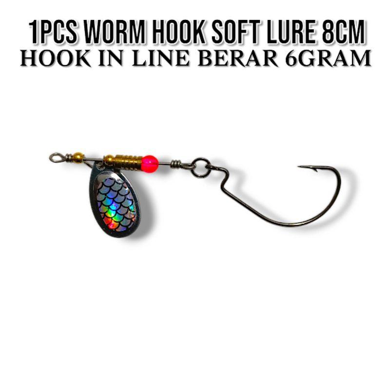 ECERAN/1PCS SOFT LURE 8CM. UMPAN CASTING GABUS 1