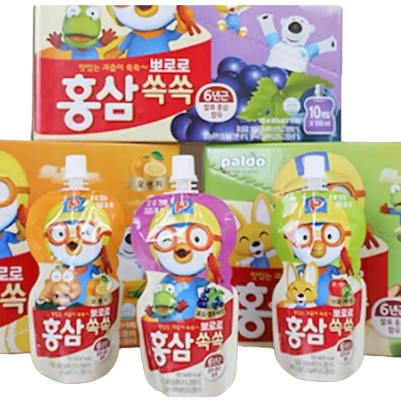 Compo 10 gói nước uống Hồng sâm mix vị trái cây ( cam, nho, táo) giải nhiệt mùa hè