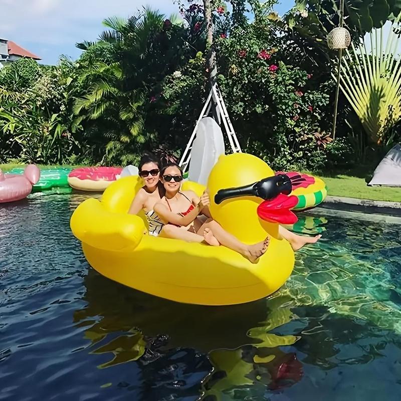 Product Introduction of Inflatable Swimming Pool Float, Cute Duck Design Swimming Ring, Swimming Pool Float for Adults & Teens, Water Sports Equipment for Home & Outdoor 4