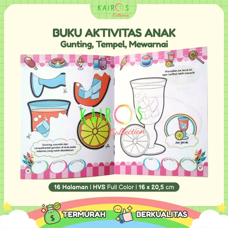Buku Aktivitas Anak - Gunting, Tempel dan Mewarnai (Activity Book) 1