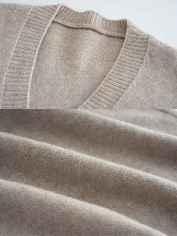 Sporty Women's Solid Color Button Front Pocket Sports Cardigan, Sports Drop Shoulder Long Sleeve V Neck Knitwear for Fall & Winter, Women's Sports Knitwear for Daily Wear 5