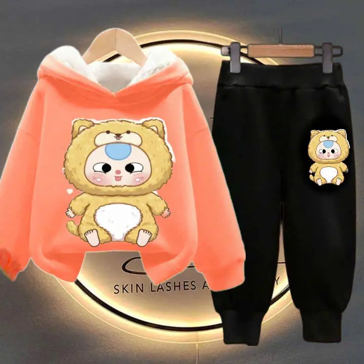 Bộ nỉ thu đông LABUBU cho bé 8-30kg mẫu UNISEX dày dặn ấm áp 6