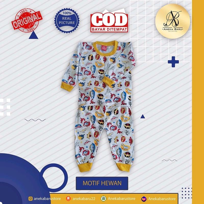 100RB-an 6PCS PAKET STELAN PIYAMA/OBLONG BAYI LENGAN PANJANG 1-2thn 2