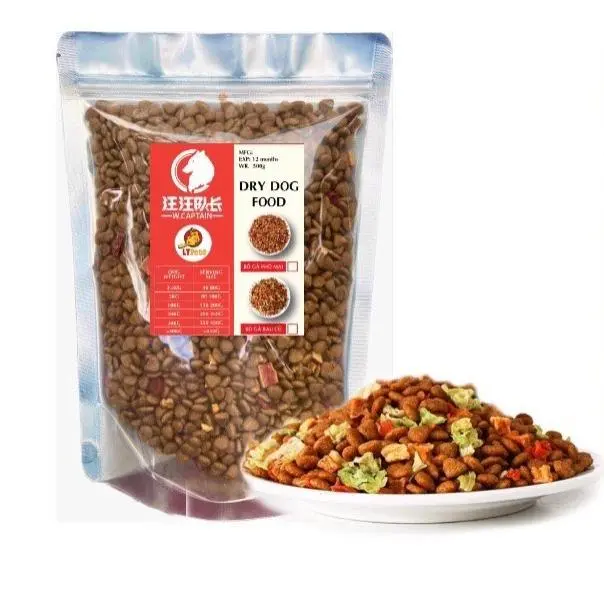 Hạt Captian túi chiết 1kg Bò-Phomai-Cá Hồi dành cho chó kén ăn