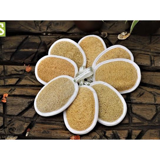 Bông tắm xơ mướp Sinh Dược tự nhiên, xơ mướp tẩy tế bào chết mát xa cơ thể - HUNOXA 8