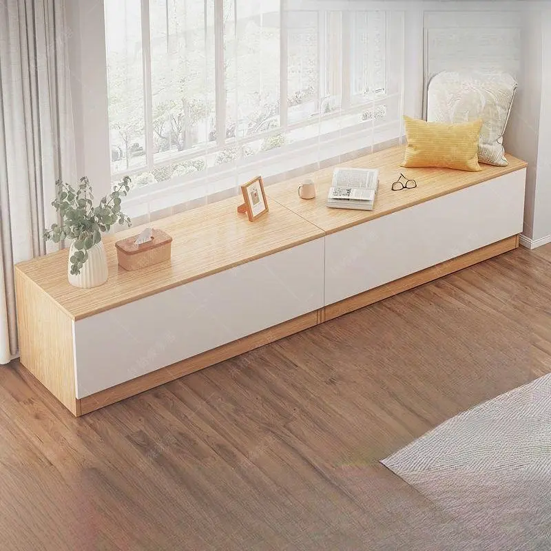 Bay Window Storage Cabinet Tatami Cabinet Low Cabinet Long Combination Bed End Cabinet Wall Storage Cabinet Bedside Long Cabinet