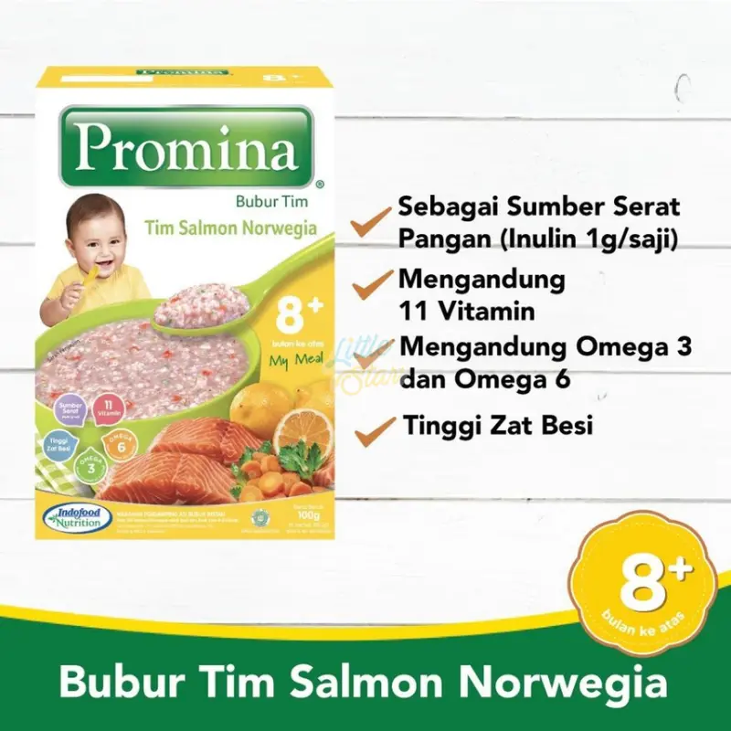 Promina Bubur Reguler 8+ 100 Gr Makanan Mpasi Bayi Instant Newborn Baby Food 5