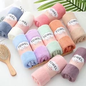 ผ้าขนเป็ด ผ้าเช็ดผม ผ้าขนหนู ผ้าขนหนูเล็ก ผ้าเช็ดหน้า ขนาด 35×75cm สีพื้น ขอบหยักก