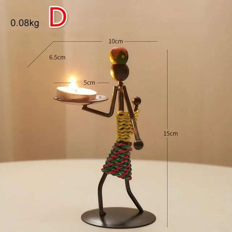 Product Introduction of Vintage Metal  Handmade Iron Candle Creative Crafts Miniature Wrought Holder Home Living 14