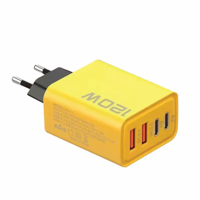 Củ sạc nhanh 4 cổng, 120W: 2 cổng Type C + 2 cổng USB – Tặng cáp sạc nhanh 4 in 1. Cốc sạc nhanh 120W, Phụ kiện điện thoại 4