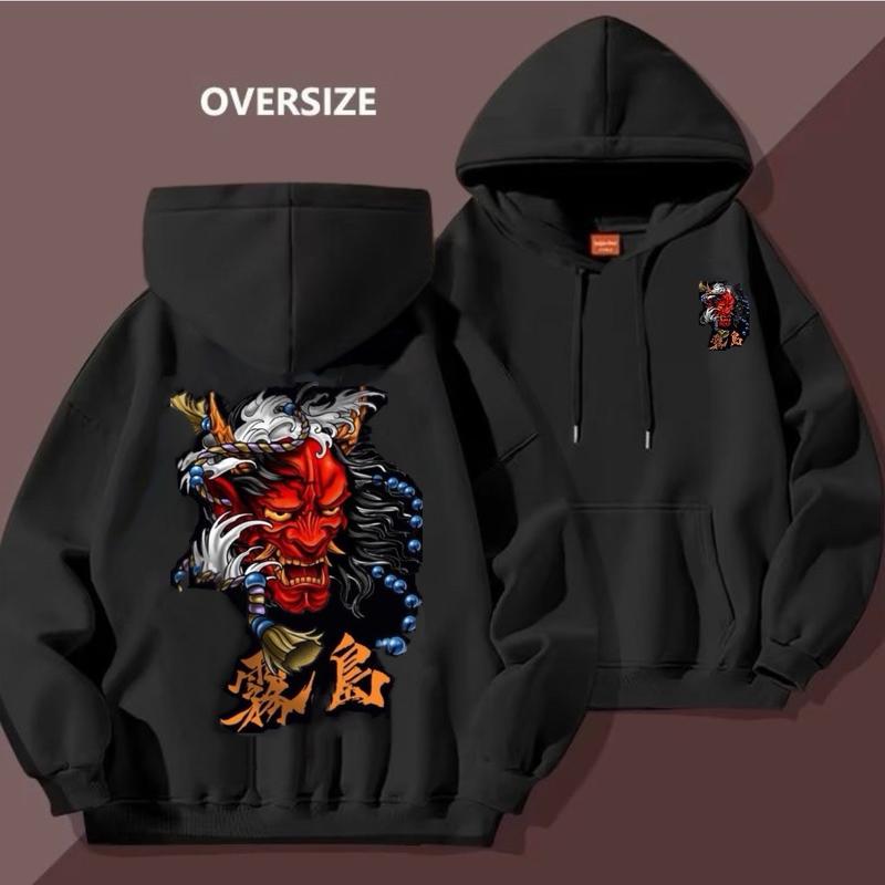 ÁO HOODIE UNISEX NAM NỮ MẶT QUỶ CHỮ CAM CÓ BIGSIZE TỪ 35kg đến hơn 100kg CHẤT NỈ DÀY MỊN CAO CẤP- ÁO KHOÁC CHUI TAY DÀI FORM RỘNG OVERSIZE Menswear