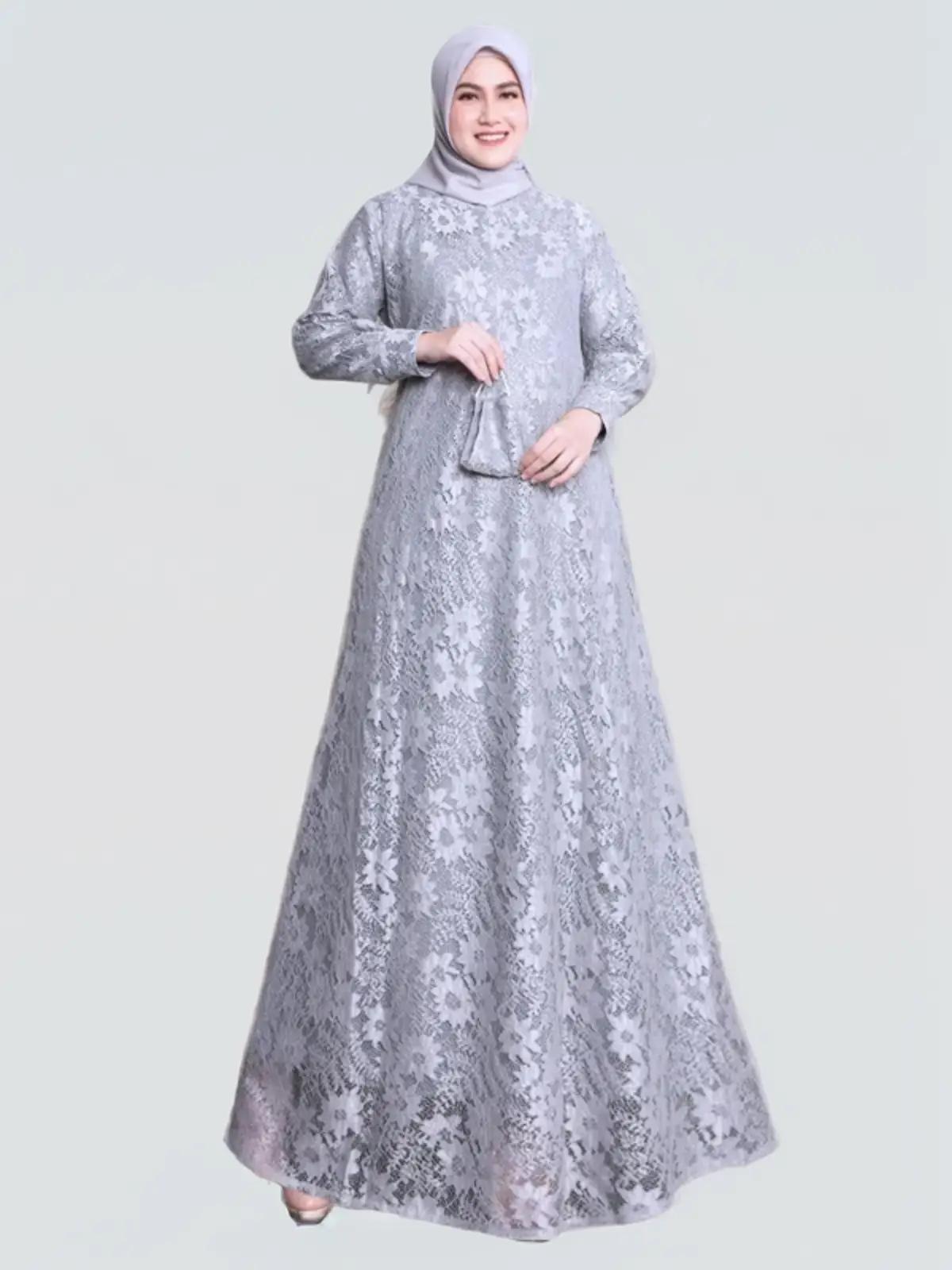gamis safana gamis burkat jumbo dress kondangan dress pesta free masker Wanita Muslim Mewah Lembut Tebal