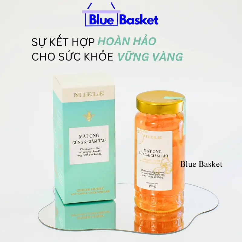 Mật Ong Gừng & Giấm Táo Miele Giúp Hỗ Trợ Hệ Tiêu Hóa, Sức Khỏe và Đẹp Da 250G 0