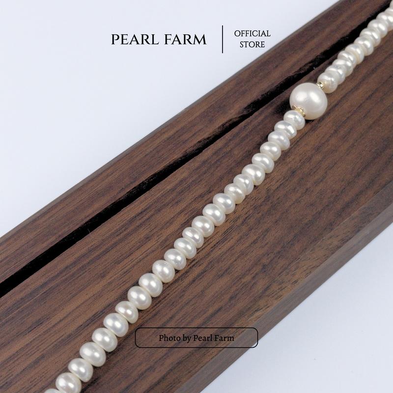 Chuỗi Vòng Cổ Ngọc Trai Hạt Bắp Mix Viên Chủ Pearl Farm 5