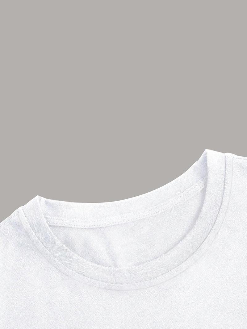 Product Introduction of Men's Solid Color Short Sleeve Tee, Regular Fit Casual Basic T-shirt for Summer, Men's Top for Daily Wear 9