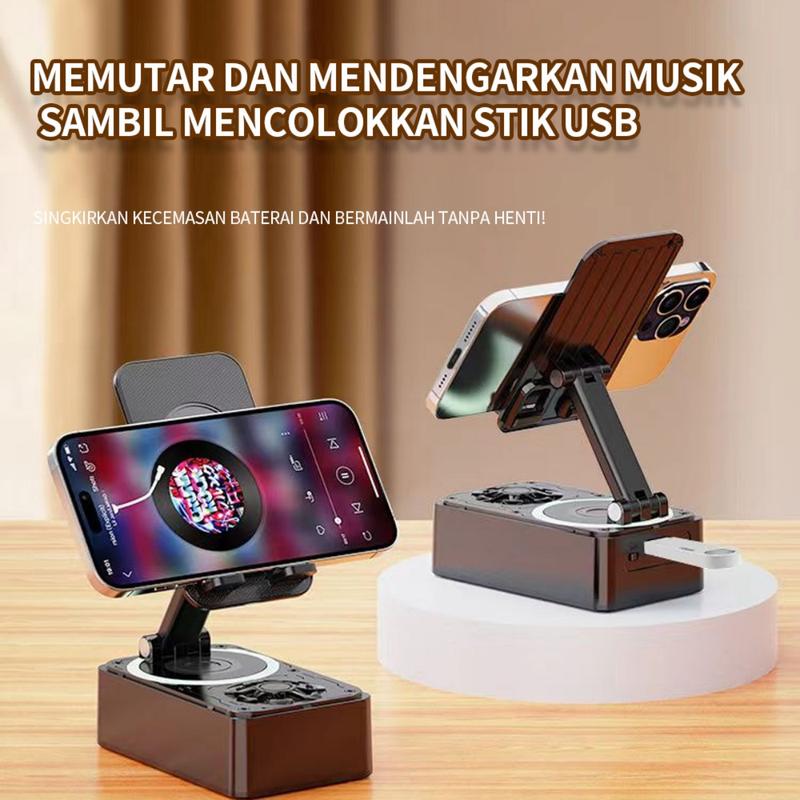 Dudukan ponsel power bank speaker tiga dalam satu dudukan tablet desktop malas multifungsi yang dapat dilipat dan berputar 7
