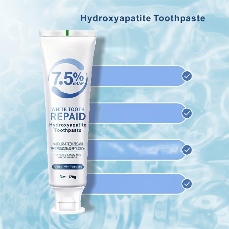 Hydroxyapatite Toothpaste, 7.5% Nano White Teeth, Containing Mint Deep Cleaning Cream, Fresh Breath, Basic Clean, Ideal Female Gift 3