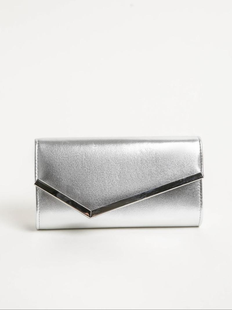 Product Introduction of Women's Elegant Metallic Evening Bag, Exquisite Trendy Chain Strap Bag, Fashionable Handbag for Party Decoration 1