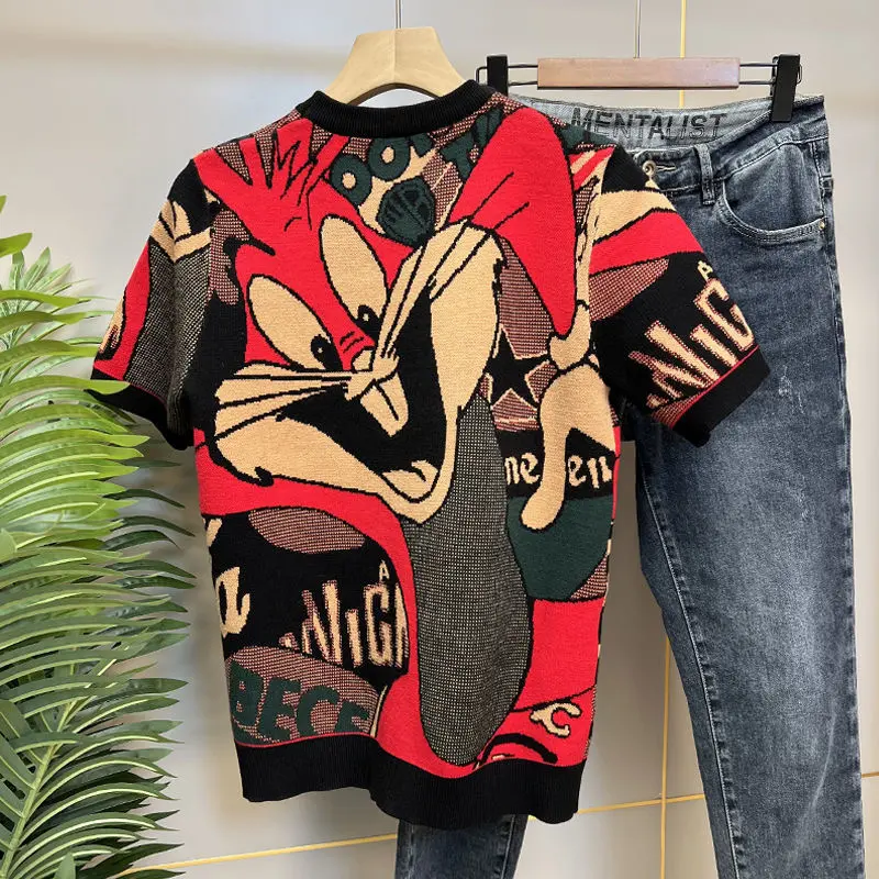 sweater rajut premium oblong rabiet pria Slim-fitting Crew Neck Hitam Santai katun panjang knitwear baju motif cowok atasan sweater resleting Crewneck Navy 0