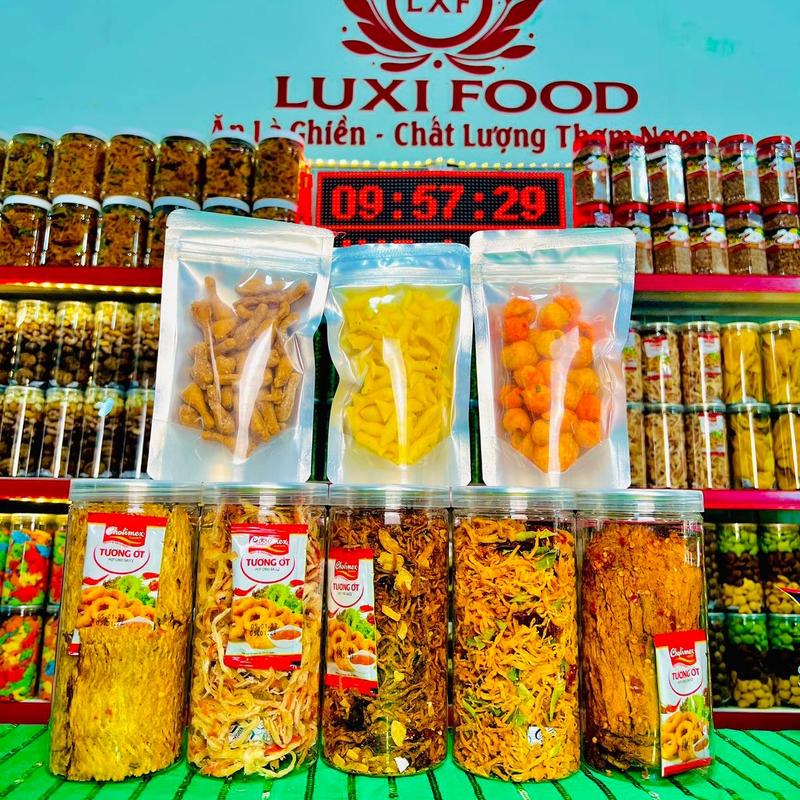 Combo 5 món khô TẶNG 3 QUÀ (Khô gà, khô heo, Mực hấp, Mực Cán, Bò Miếng). Combo ăn vặt 5 món khô. Ăn vặt LuxiFood