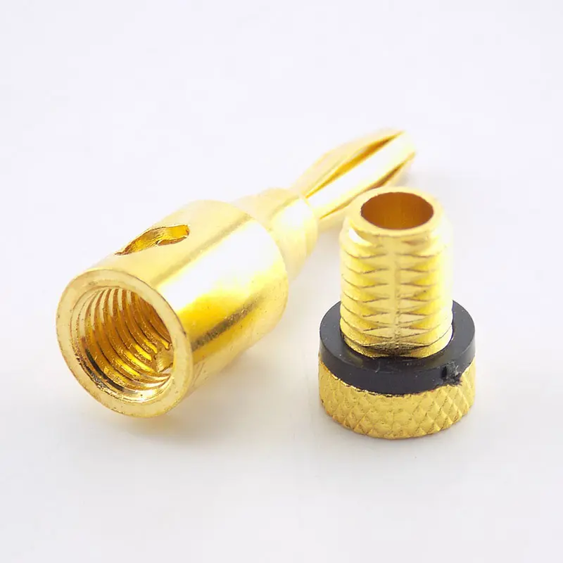 Phích Cắm Chuối, 4 Cái, 4mm, Đầu Nối Mạ Vàng Đen Đỏ, Làm Bằng Đồng, Cho Cáp Âm Thanh Nhạc, Đầu Nối Ghim Dây VNB6 2