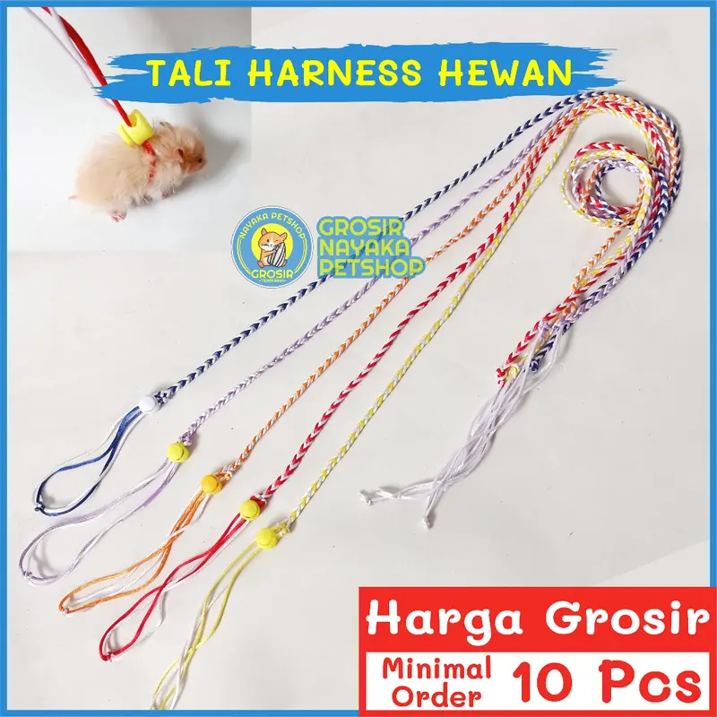 NAYAKA GROSIR Harness Hamster Tali Tuntun Tupai Harnes Badan Sugar Glider Gerbil Bajing Marmut Kelinci 0