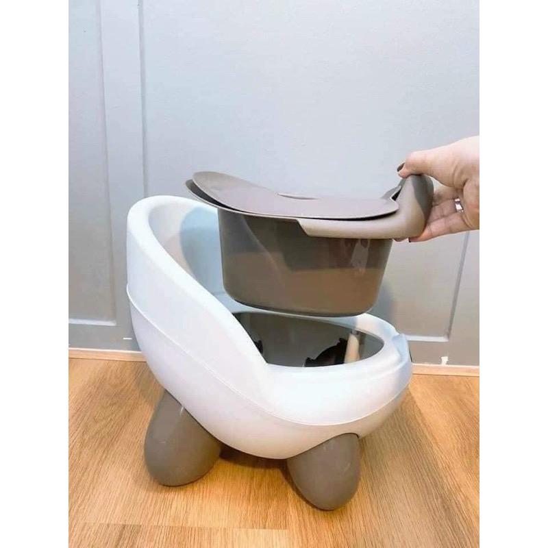 Product Introduction of ￼Bô vệ sinh trẻ em Hokori cho bé từ 6 tháng đến 5 tuổi chống trơn trượt có chỗ dựa và khay tiện dụng Voi 4