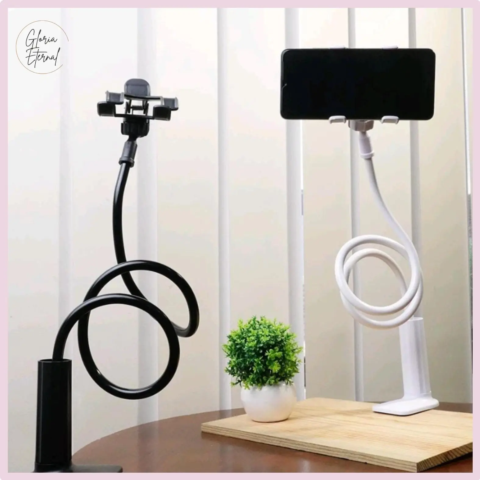 [BAS] Holder Stand Handphone Lazy Pod Arm Tripod / Desk Meja Klip HP Lazypod Portable Besi Lentur