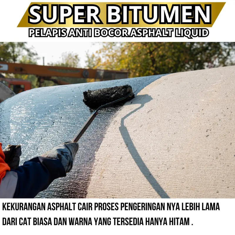 Aspal Cair Super Bitumen 1 liter - GOLDEN HORSE Kamar Paint 4