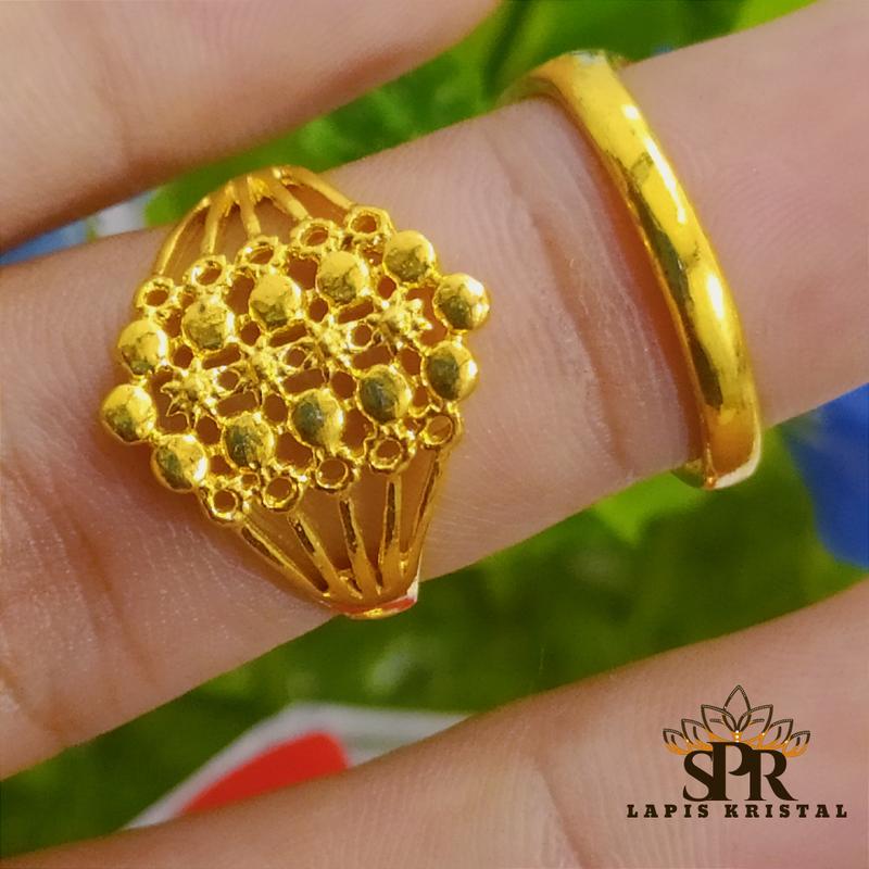 CINCIN R03 PERHIASAN EMAS LAPIS KRISTAL, AKSESORIS WANITA 1