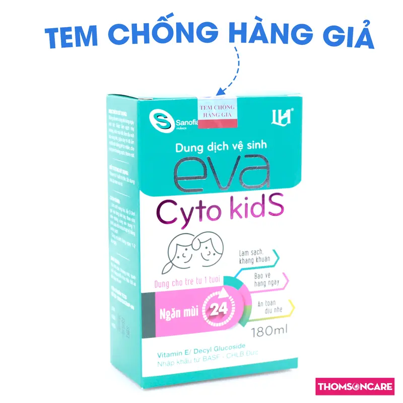 Dung dịch vệ sinh cho bé Eva Cyto Kids dùng cho cả nam và nữ - Chai 180ml 4