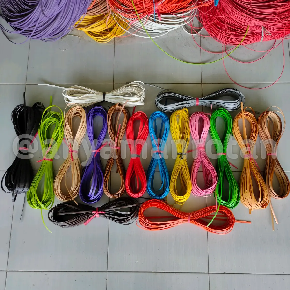 Tali Rotan Lesio Plastik Bentuk Pipih harga Per 50 meter