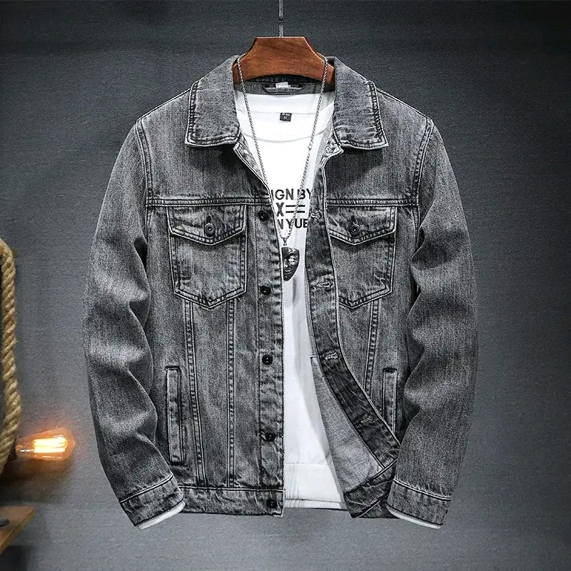 Jaket Jeans Denim Hitam Sandwash Jangan Dicuci Green