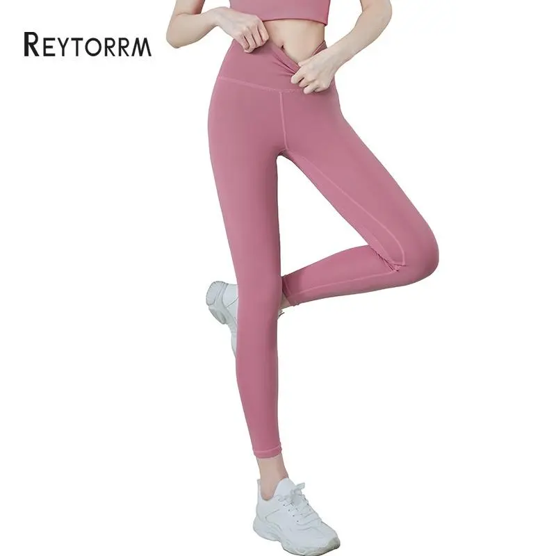 Reytorrm Yoga Legging Celana Olahraga Wanita High Waist Polos Yoga&Running Sport 3
