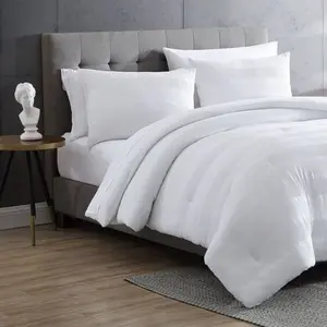 Bedcover 1 Set Sprei Polos Putih Bedocver Hotel