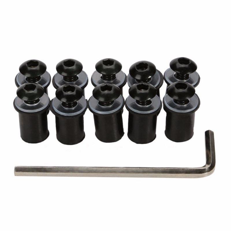 Product Introduction of Bộ Ốc Vít Bu Lông Kính Chắn Gió Xe Máy, 10 Cái, Đai Ốc Giếng M5 15Mm 18