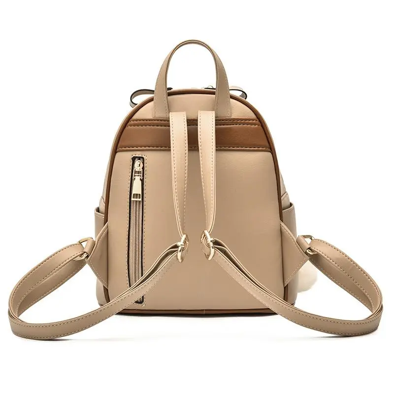 Balo Nữ Hai Dải Thời Trang Đeo Đi Học Đi Chơi Da Backpack Đeo Vai 4