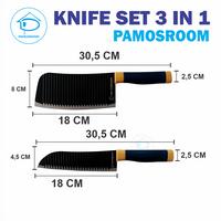 Gambar Pamosroom Pisau Set Isi 3 pcs Pisau Daging Sayur Dan Gunting Kitchen Knife Set Stainless Steel Alat Potong Serbaguna - 3 pcs dari pamosroom Kota Administrasi Jakarta Utara 2 Tokopedia