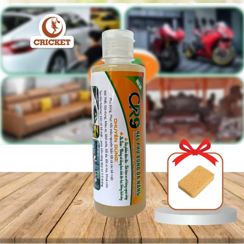 Gel Phủ Bóng Đa Năng CR9 Chai 300ml - Phủ bóng, Phục hồi, tạo lớp bảo vệ bề mặt sáng đẹp